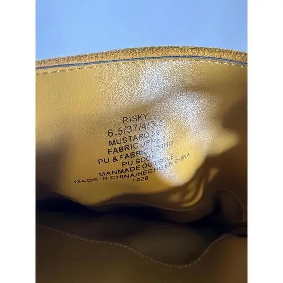 Steve Madden Risky Mustard Suede Below-the-Knee Boots Women’s Size 6.5 NWB